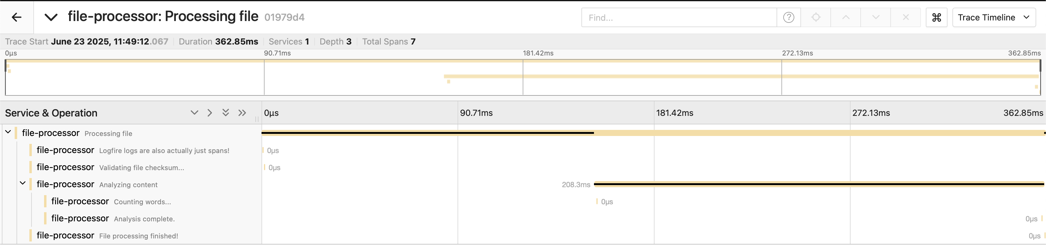 Jaeger complete trace